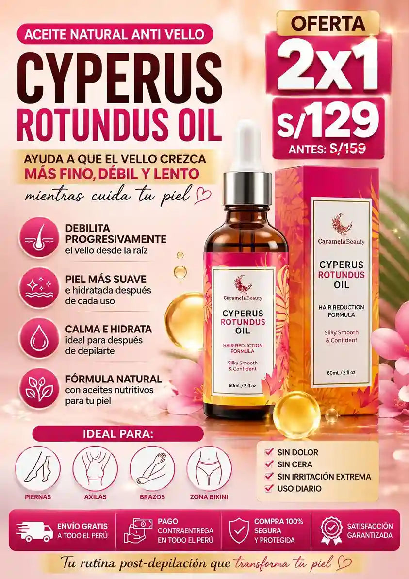OFERTA 2X1 | Cyperus Rotundus Oil - Aceite Natural Anti Vello