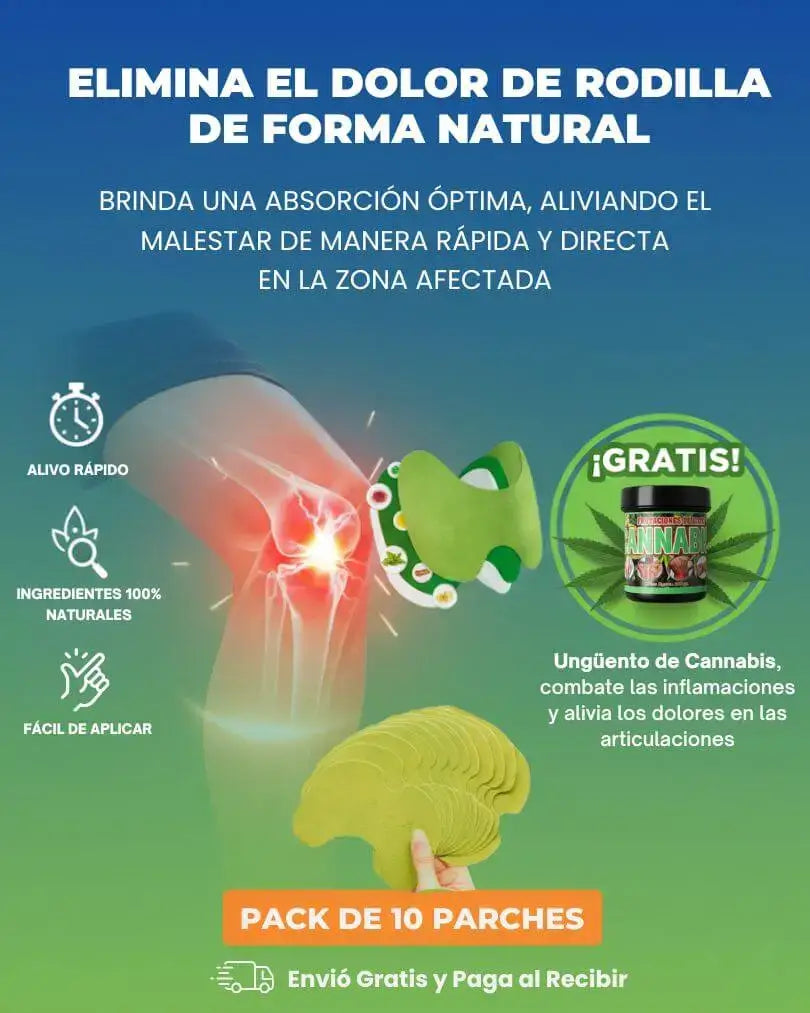 Parches Naturales Para Rodilla + Ungüento Gratis