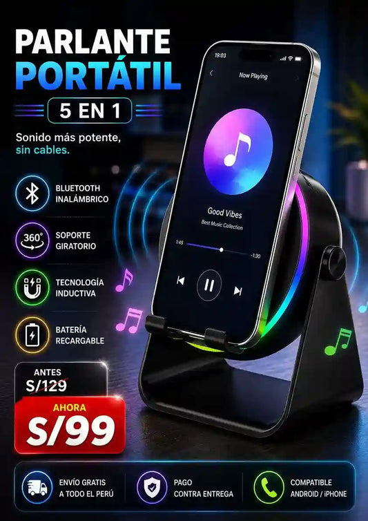 PARLANTE PORTATIL INALAMBRICO 5 EN 1