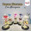 Rosa Eterna con Mariposa