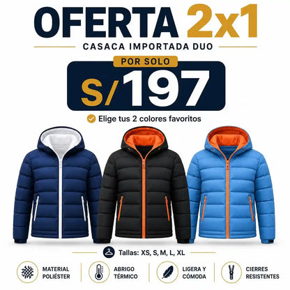 OFERTA 2X1 - CASACA IMPORTADA DUO 2 EN 1 de Estilo + Protección