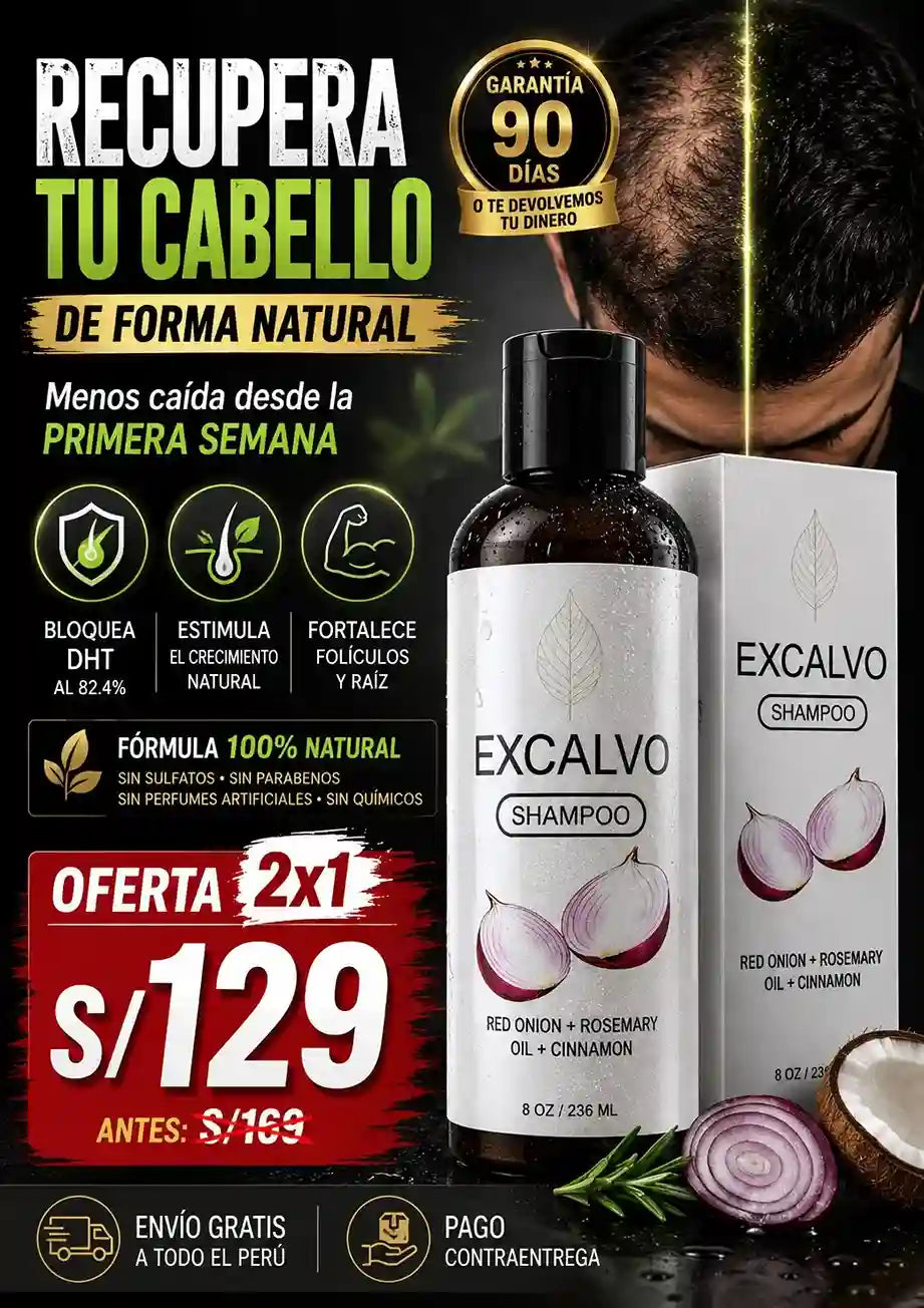 (OFERTA 2X1) Shampoo Excalvo – Fortalecimiento y Revitalización Capilar