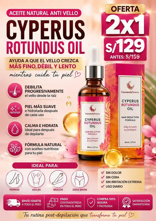 OFERTA 2X1 | Cyperus Rotundus Oil - Aceite Natural Anti Vello