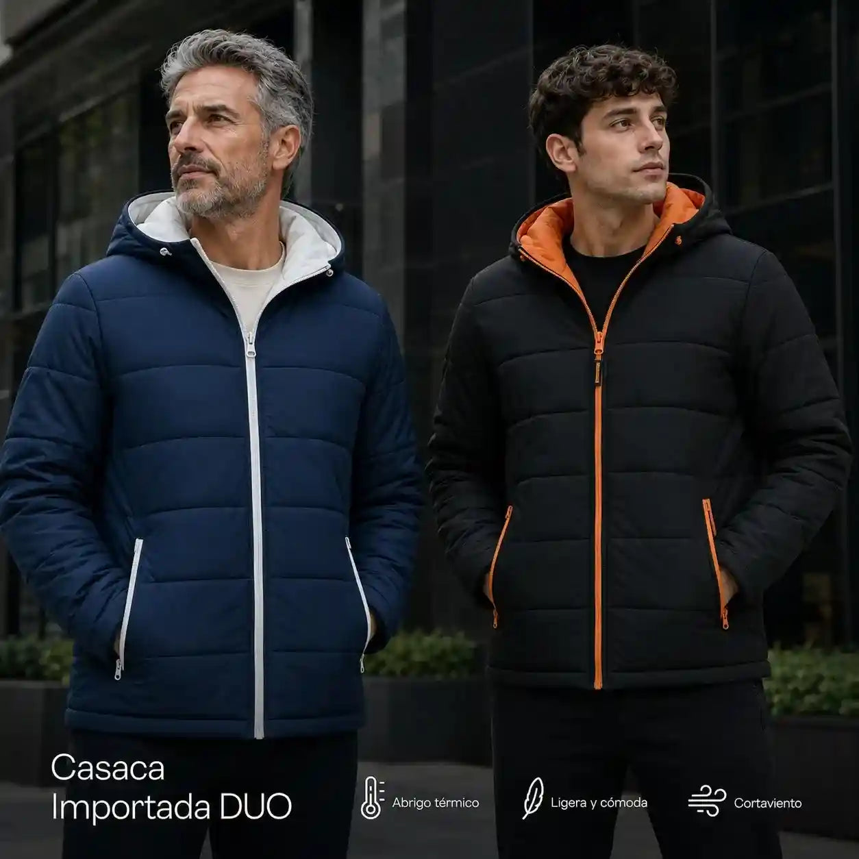 OFERTA 2X1 - CASACA IMPORTADA DUO 2 EN 1 de Estilo + Protección