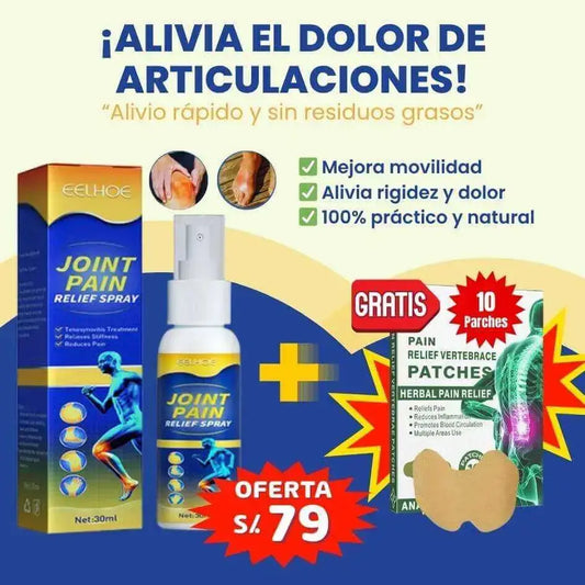 SPRAY ARTICULAR + PARCHES PARA EL DOLOR (Alivio práctico y completo)