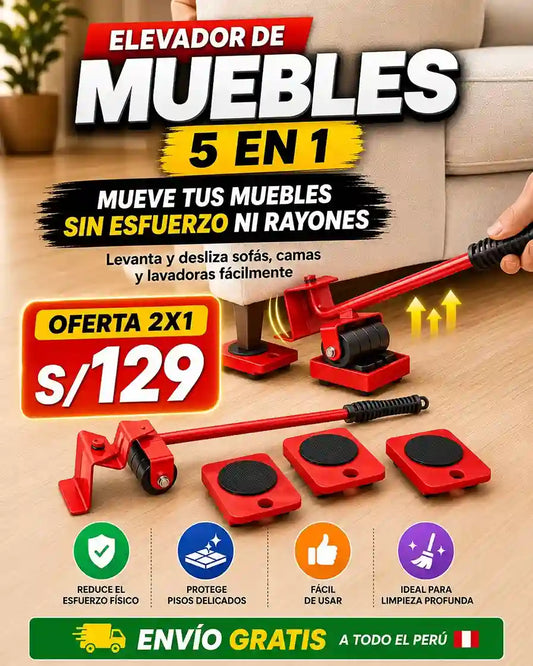 Kit Elevador de Muebles 5 en 1 | Oferta 2x1