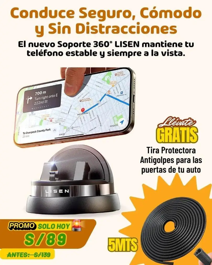 Soporte 360° + Regalo Protector de Puertas