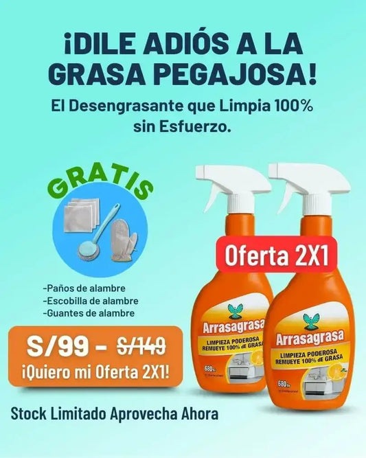 ArrasaGrasa Power OFERTA 2X1 + Accesorios Gratis