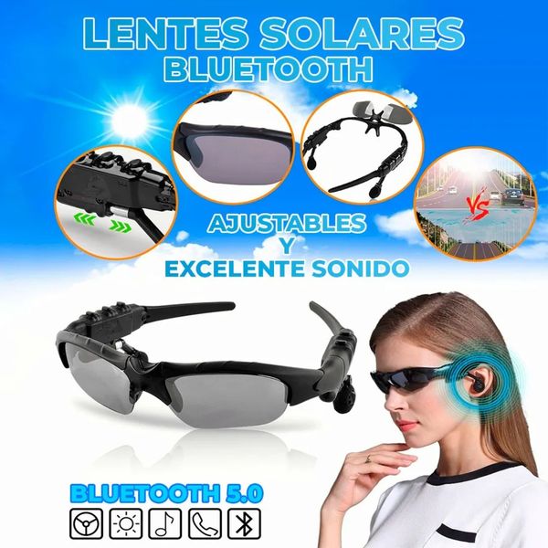 Lentes de Sol con Audífonos Inalámbricos más Estuche