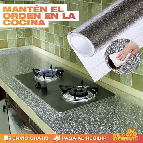 PROMO 3X1 PAPEL ALUMINIO ADHESIVO DE COCINA